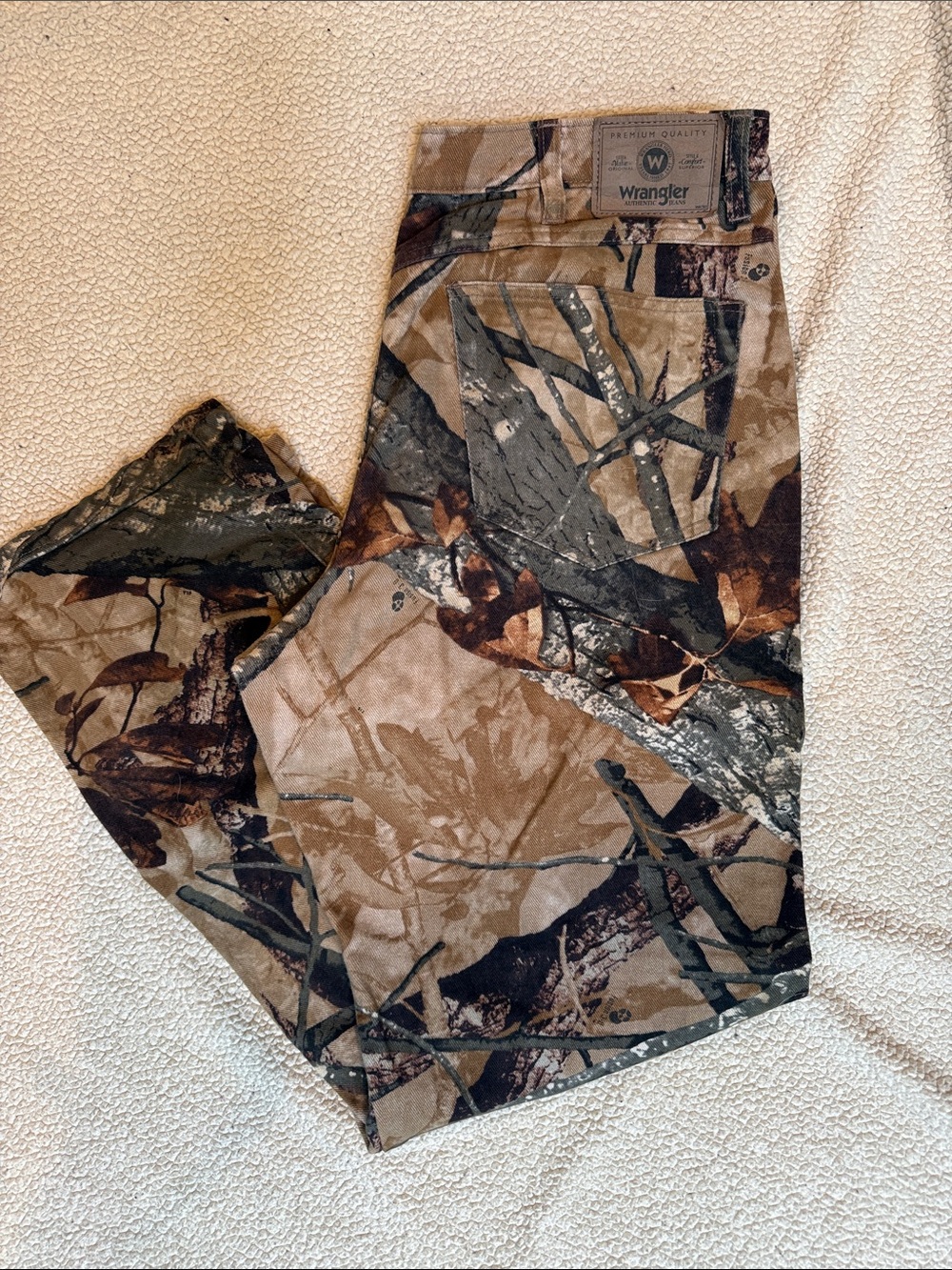 Wrangler Men’s Camo Cargo Pants - Tan/Brown/Green